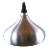 Large Danish pendant light in chrome metal, orient model by Jo Hammerborg for Fog & Morup 1960.