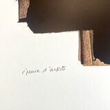 Pierre Soulages, poster representing lithograph #3, Soulages Museum Edition of Rodez, circa 2020