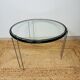 Table Basse Design Vintage Italienne Années 70 - Chrome & Verre - Élégance