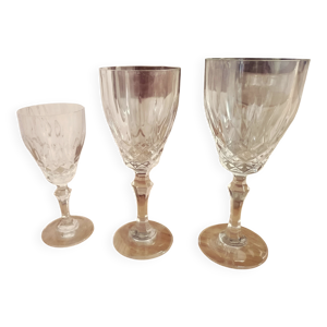 Lot verres en cristal
