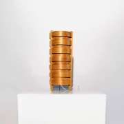 Cylindrical Pinewood Table Lamp In The Manner Of Hans-Agne Jakobsson, Sweden, Circa 1960S