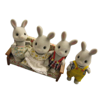 Lot family rabbit sylvanian