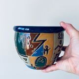 Cache pot ethnique en terre