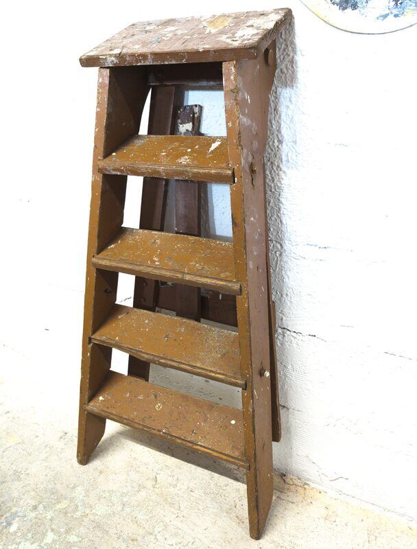 Old wooden stepladder