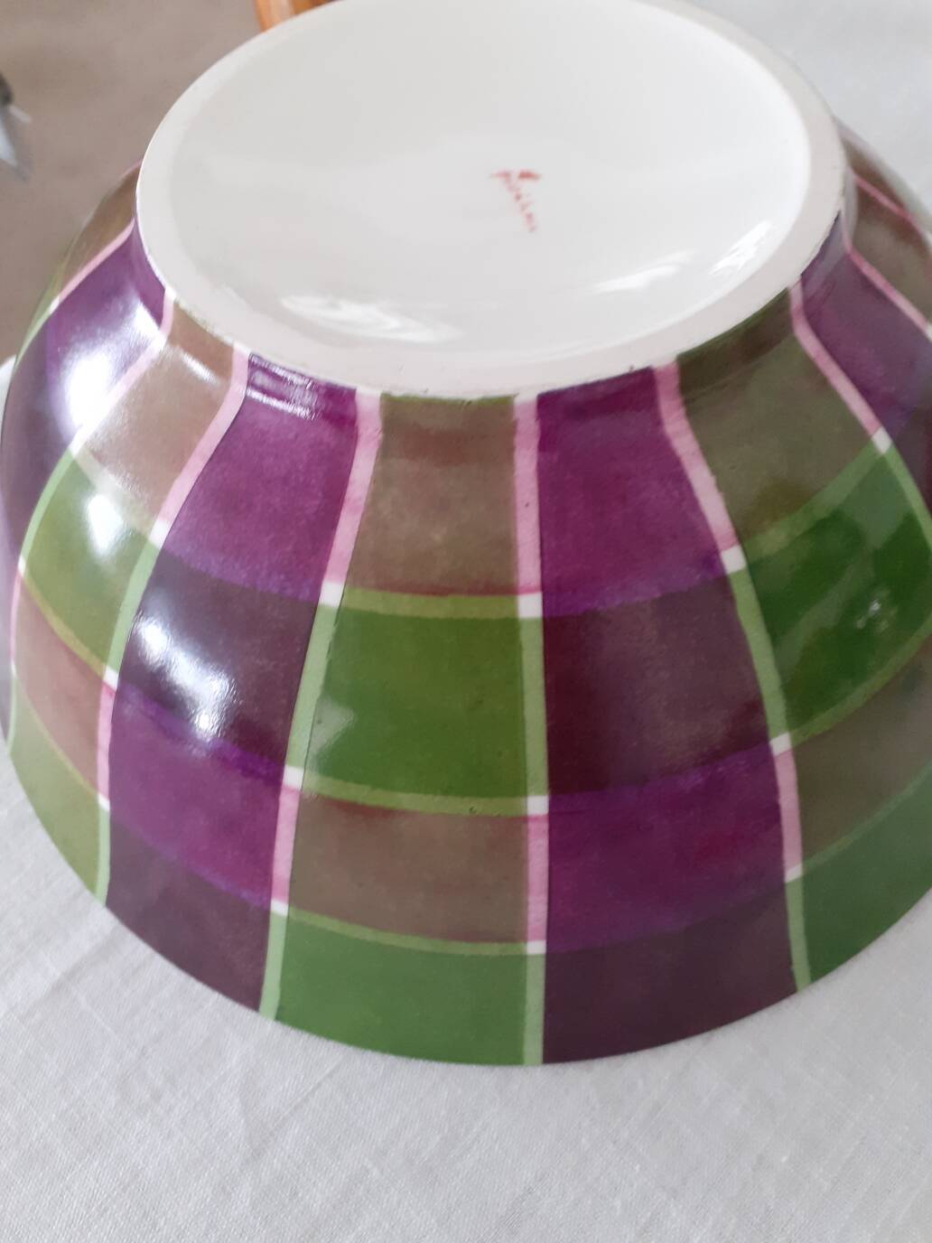 Hand-painted porcelain salad bowl