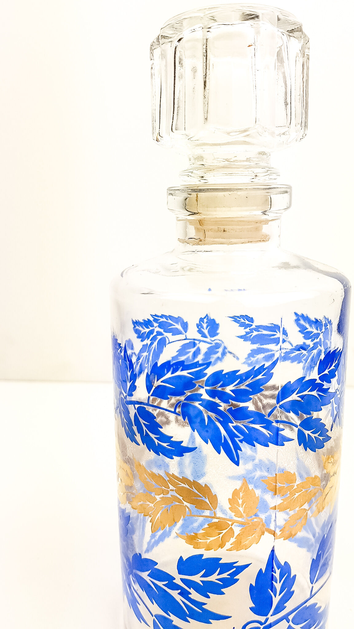 Painted glass bottle