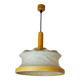 "Cocoon" pendant light, resin and pine, Italy, 1970