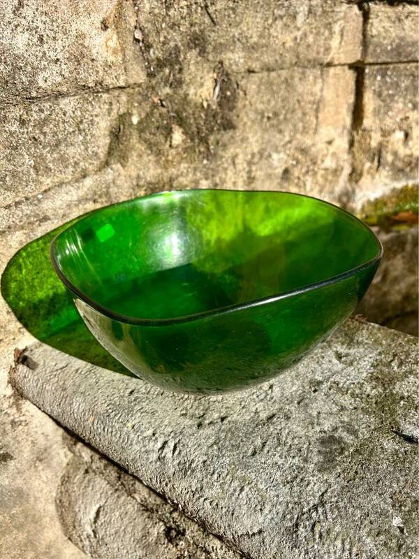 Vintage Duralex green salad bowl