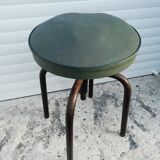 Industrial stool leatherette and steel