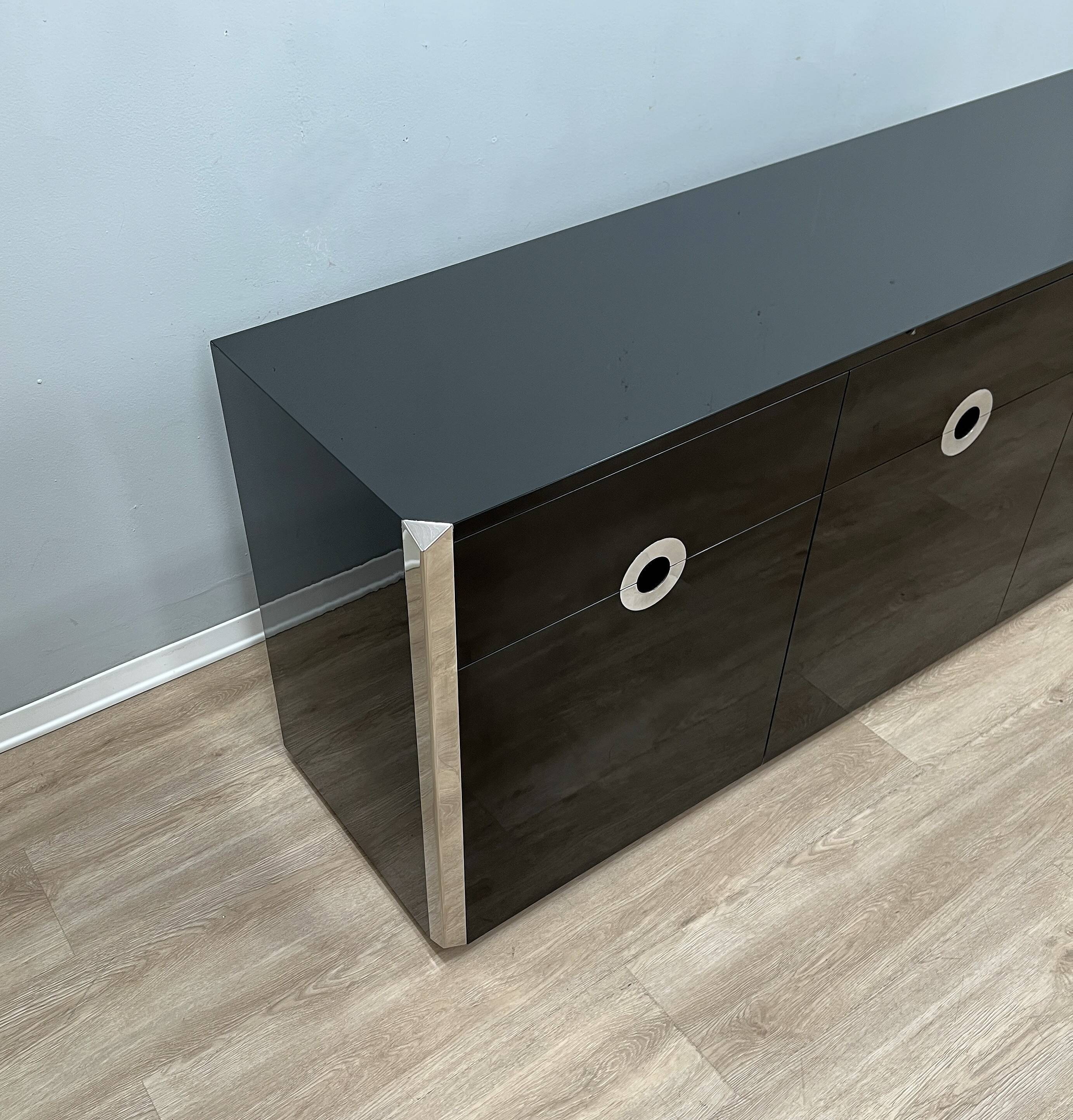 Vintage laminate sideboard cabinet Mario Sabot 1970s
