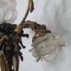 LOUIS XV style chandelier in gilded and patinated bronze with draped women