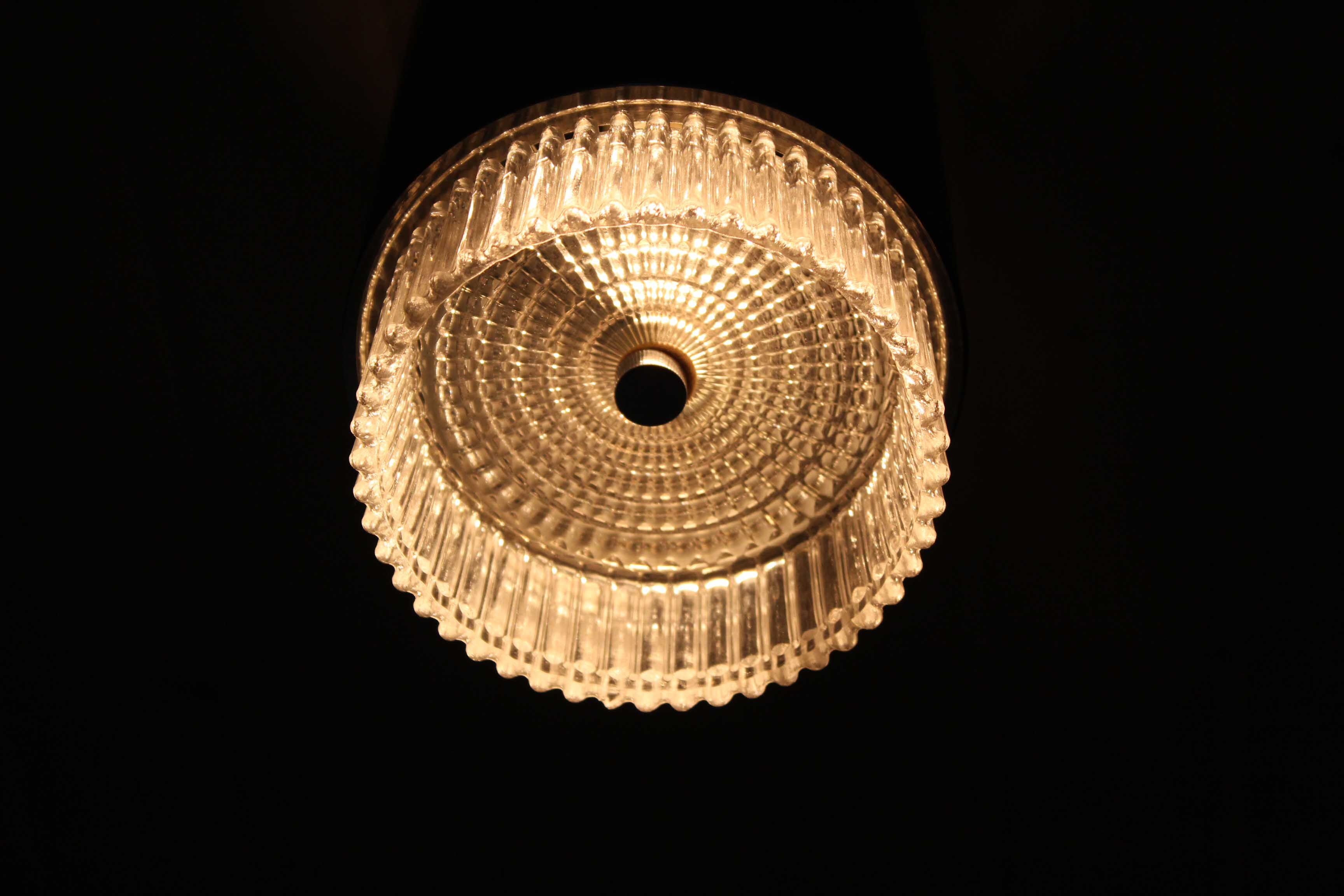 Willa suspension lamp in glass and metal