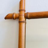 Wall mirror in faux bamboo wood 60x48cm