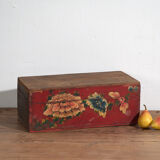 Antique red box with floral patterns (circa 1900) #34
