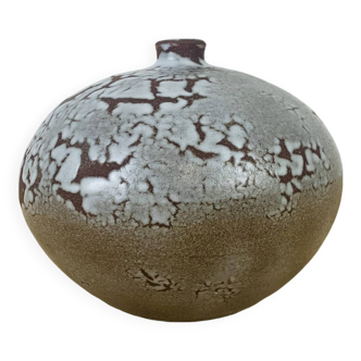 Vintage stoneware ball vase