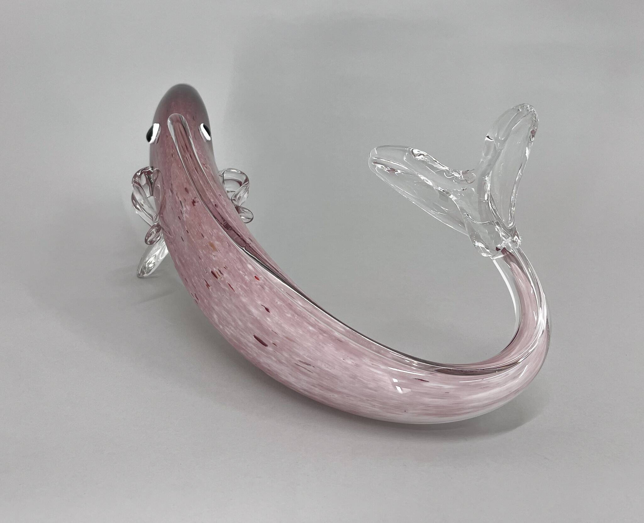 1970s Large Bohemian Glass Fish