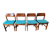 Four vintage Italian chairs from the 1980s
