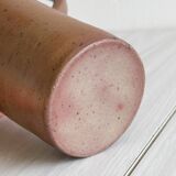 Large, handcrafted, speckled stoneware pitcher