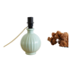 Pied de lampe, ancienne bouteille en verre peint
