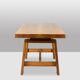 Light cherry wood varnished desk. 1970s