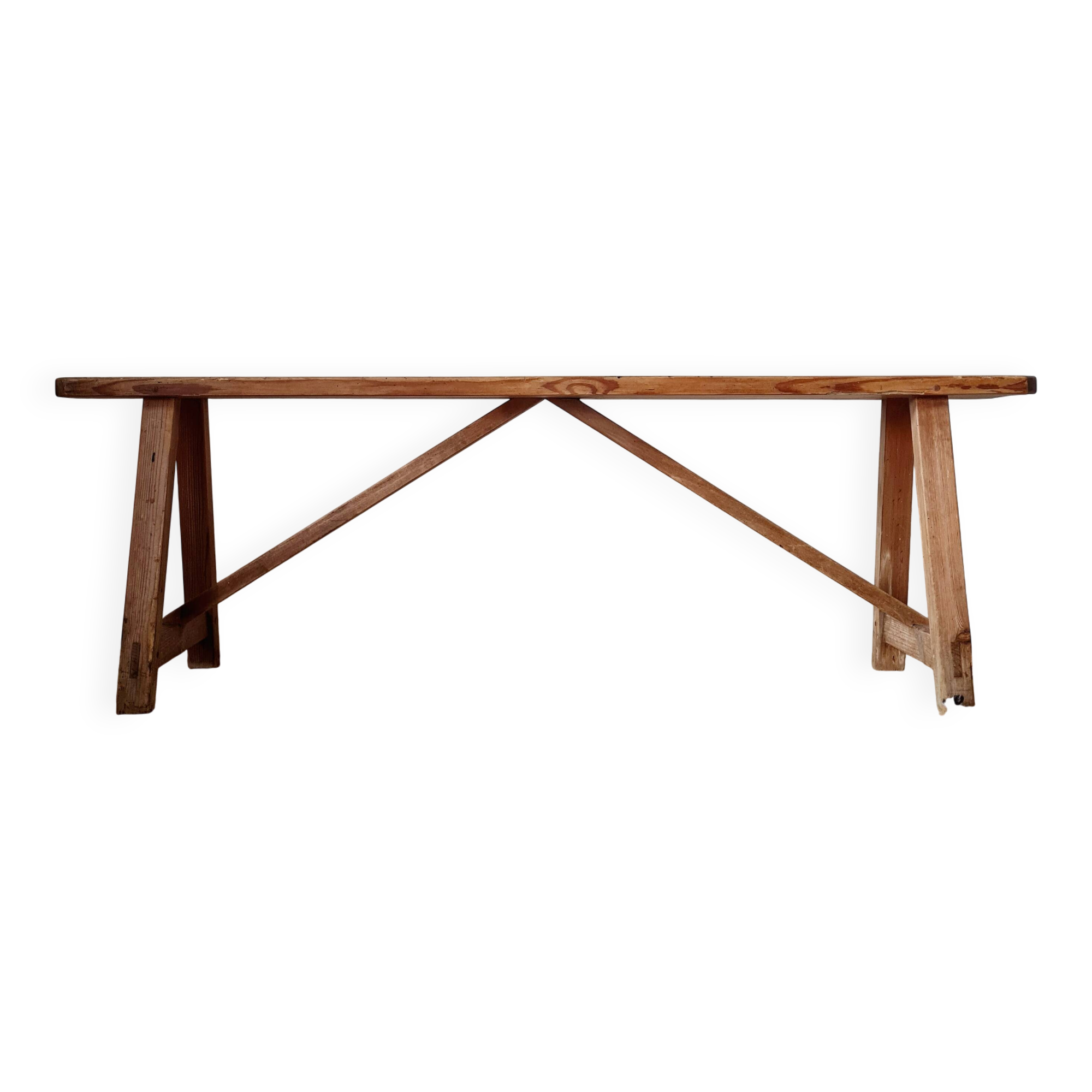 Old wooden farm bench L140