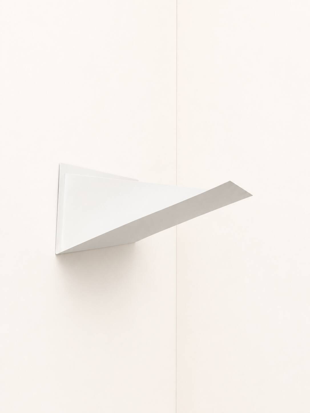 Pair of vintage wall sconces, matte white metal, France, 1970.