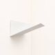 Pair of vintage wall sconces, matte white metal, France, 1970.