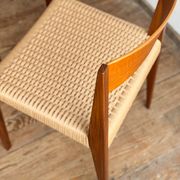 6 chairs by Poul Cadovius, walnut, with new seats, Mid Century.
