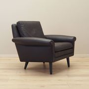 Brown leather armchair, Danish design, 1960s, designer: Aage Christiansen,