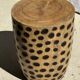 Stool, side table, end table in cylindrical solid mango wood.
