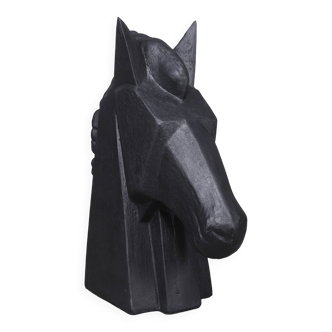 Sculpture de tête de cheval en fonte par Andreas Wargenbrant (4/8)