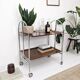 Chariot de service Dinette pliable Gerlinol Chariot à thé Plateaux Gain de place Chrome Mid Century