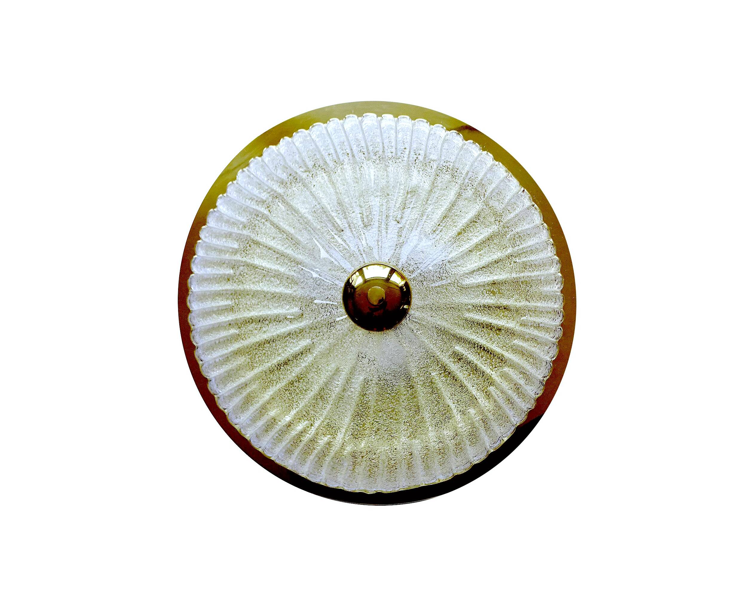 Grande lampe vintage en verre italien