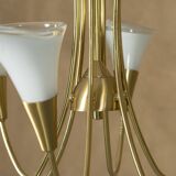Vintage gold ceiling lamp, Italy 1970s