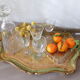 Florentine service tray made of hand-painted wood