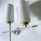 Pair of vintage architectural wall lights, 1960s