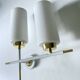 Pair of vintage architectural wall lights, 1960s