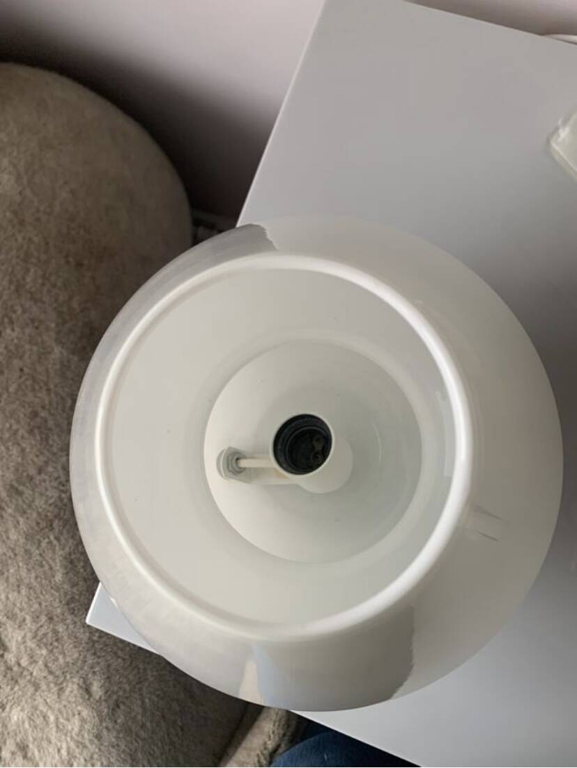 Vintage mushroom lamp vetri murano 1970 in white glass