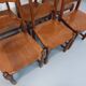 Set of 6 vintage brutalist chairs in oak wood from the 60s