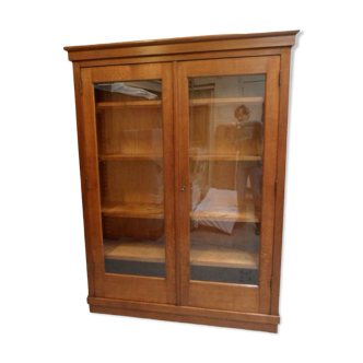 Vintage oak 2 doors bookcase