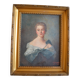 Portrait of Madame de Pompadour as Diana after Nattier painting HST