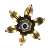 Vintage flower golden metal sconce