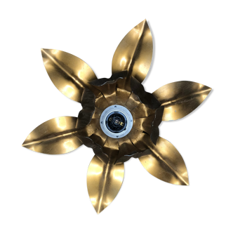 Vintage flower golden metal sconce