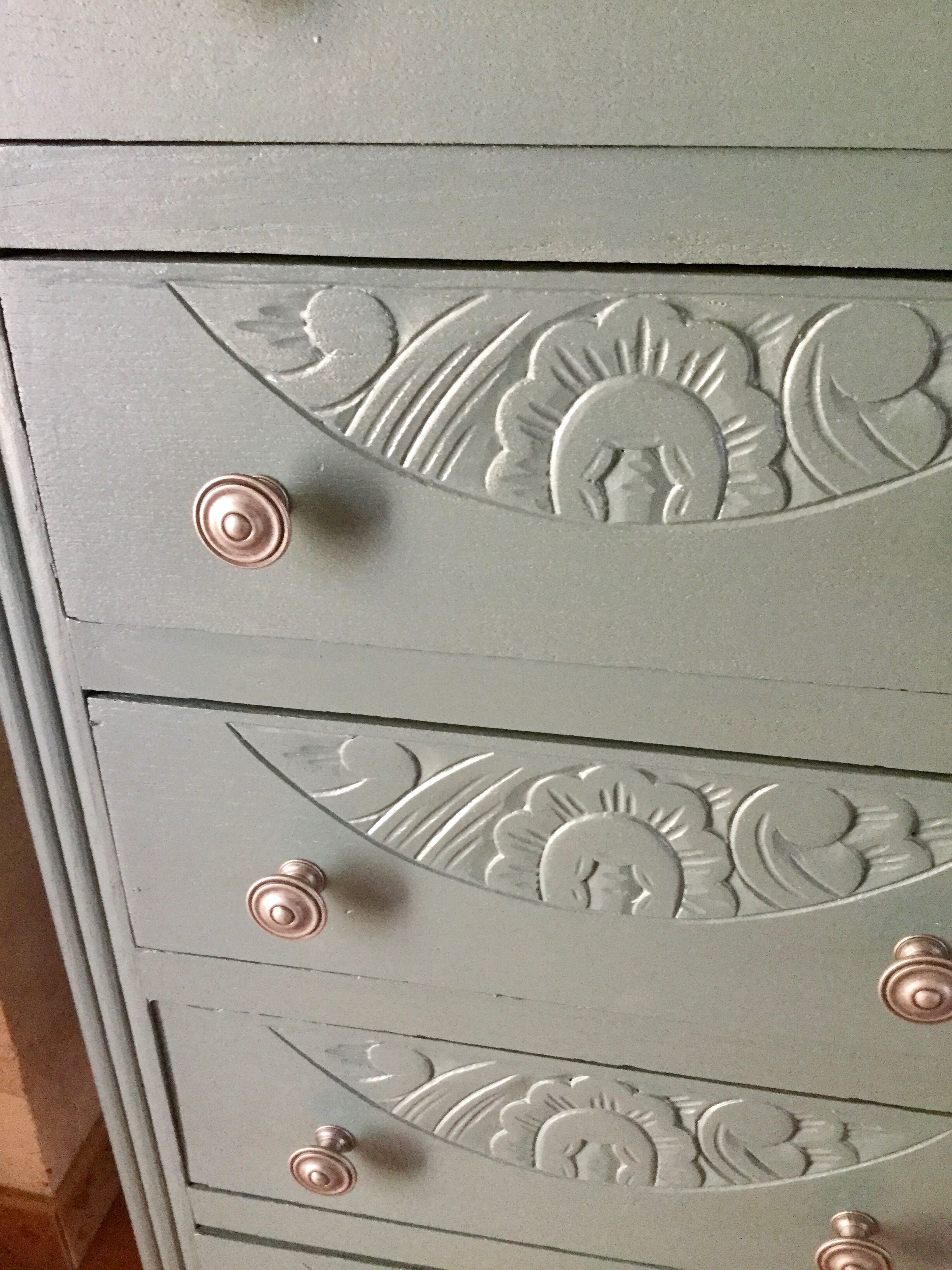 Art Deco blue dresser