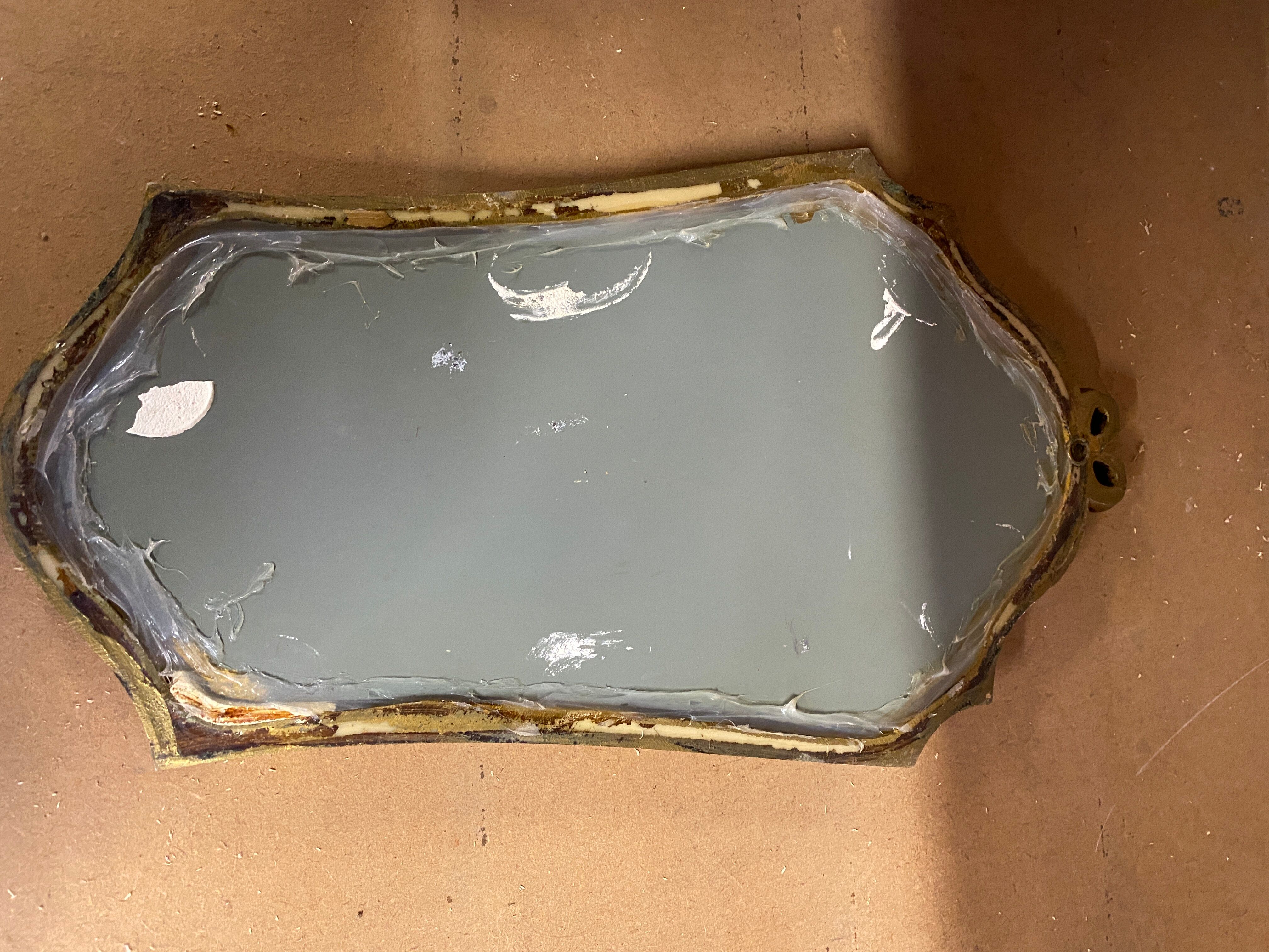 Miroir doré de style Louis XV 30x55cm