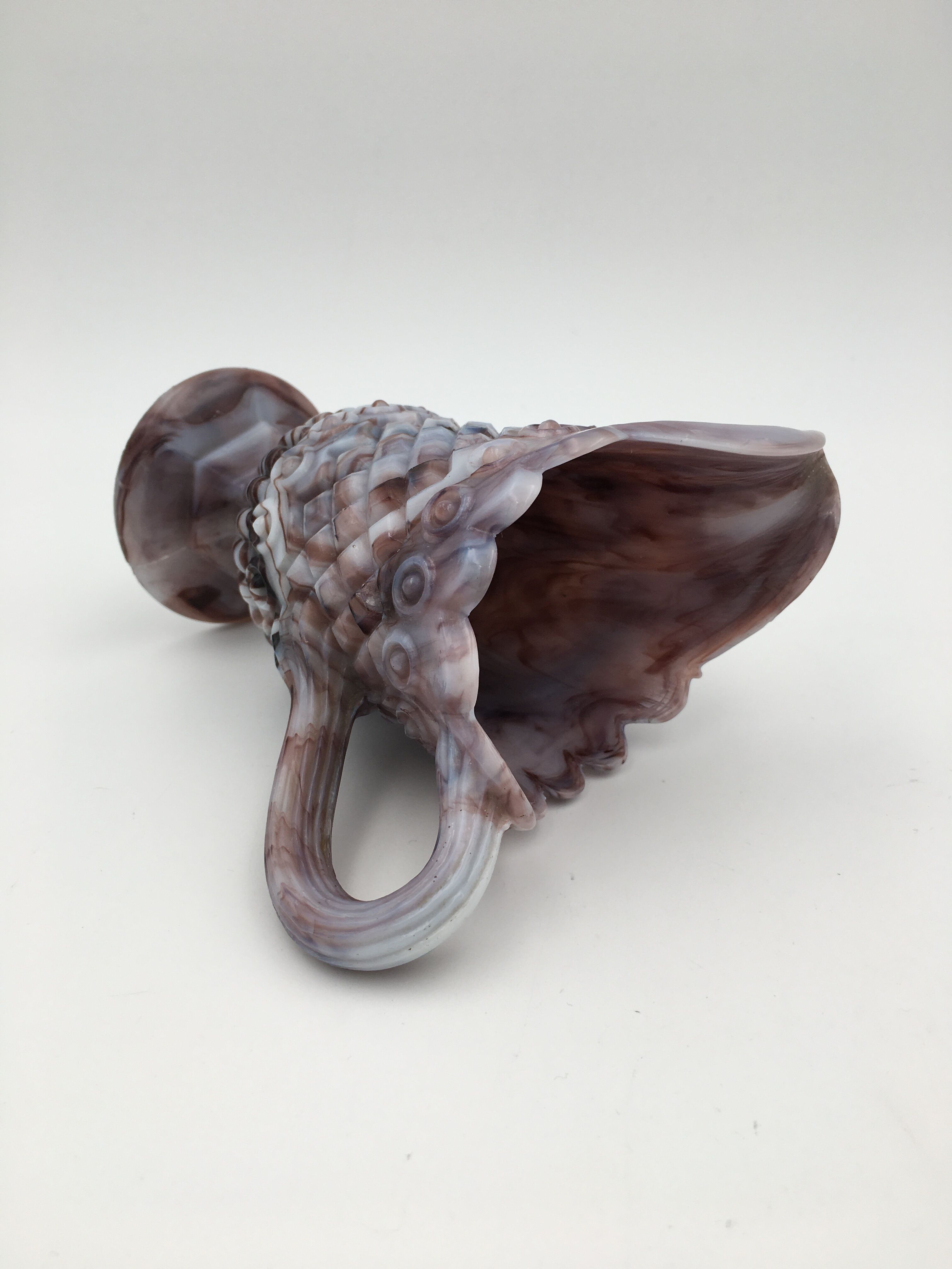 Old verse in marbled fair opaline, purple and white, Vallerysthal - Circa 1910