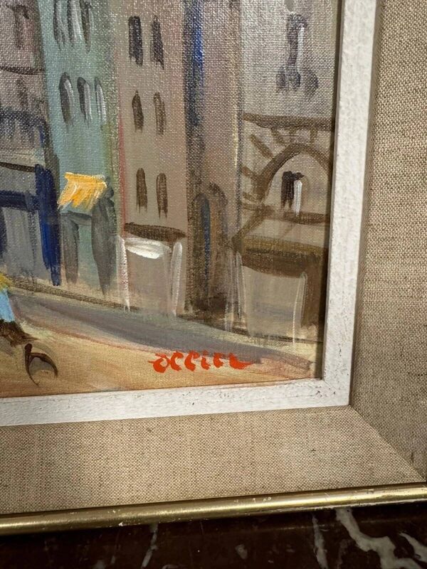 Ollier : huile sur toile marouflée sur panneau