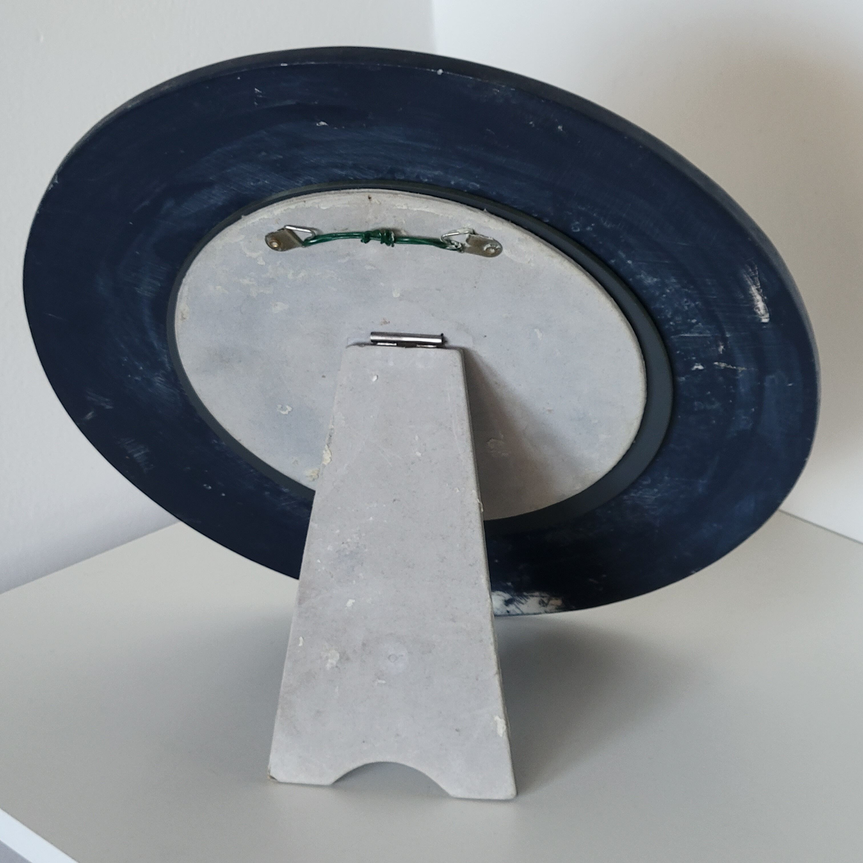 Miroir rond vintage en résine soleil doré étoiles
