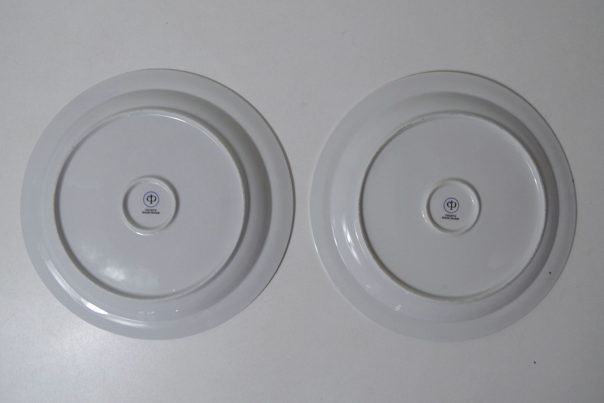 Set de 2 plats de présentation porcelaine de Saxe vintage