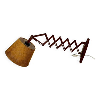 Accordion or scissor wall lamp, Scandinavian design from the 60s